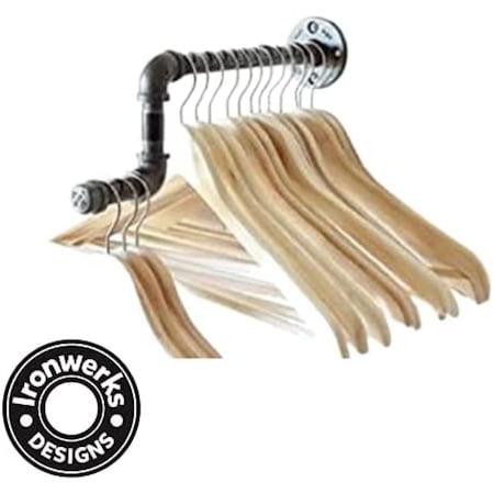 Ironwerks Designs 15" Black Pipe Clothes Rack IW-CH-Rack